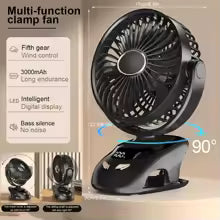 Digital Display Clip Fan