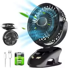Digital Display Clip Fan